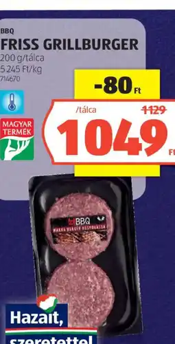 ALDI BBQ Friss Grillburger ajánlat