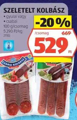 ALDI Szeletelt kolbász ajánlat