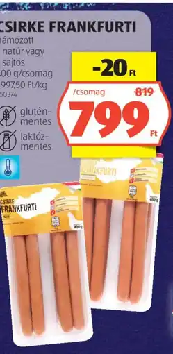 ALDI Csirke frankfurti ajánlat