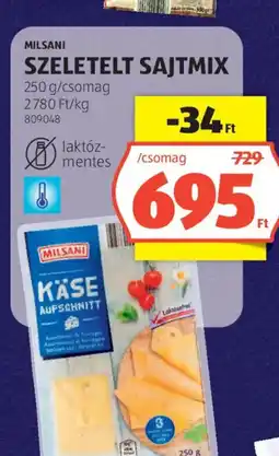 ALDI Milsani Szeletelt sajtmix ajánlat