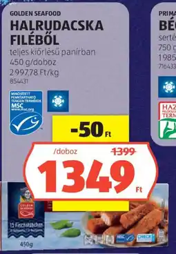 ALDI Golden Seafood Halrudacska filéből ajánlat