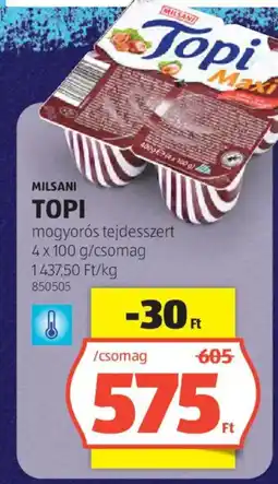 ALDI Milsani Topi mogyorós tejdesszert ajánlat