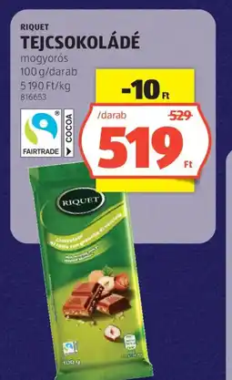 ALDI Riquet Tejcsokoládé ajánlat