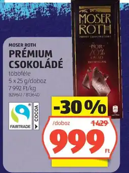 ALDI Moser Roth Prémium csokoládé ajánlat