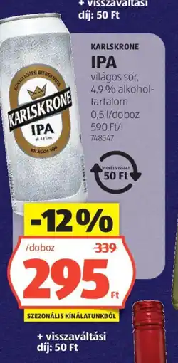ALDI Karlskrone ipa ajánlat
