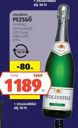 ALDI Stolzenfels pezsgő ajánlat