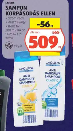 ALDI Lacura korpásodás elleni sampon ajánlat