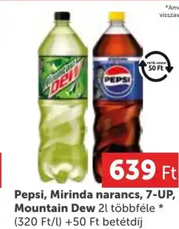 PRIVÁT Pepsi, Mirinda narancs, 7-UP, Mountain Dew ajánlat
