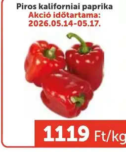 PRIVÁT Piros kaliforniai paprika ajánlat