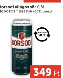 PRIVÁT Borsodi világos sör ajánlat