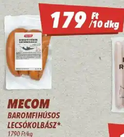 CBA Mecom baromfihúsos lecsókolbász ajánlat