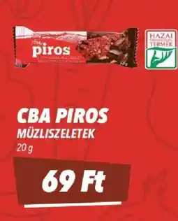 CBA CBA Piros müzliszeletek ajánlat