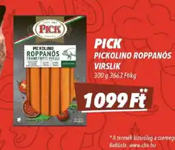 CBA Pick Pickolino roppanós virslik ajánlat