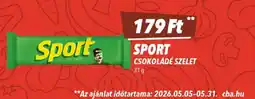 CBA Sport csokoládé szelet ajánlat