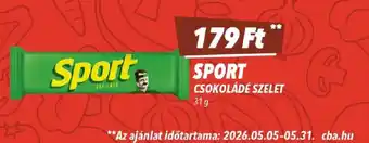 CBA Sport csokoládé szelet ajánlat