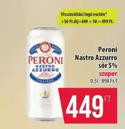 Coop Peroni Nastro Azzurro sör 5% ajánlat