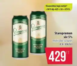 Coop Staropramen sör 5% ajánlat