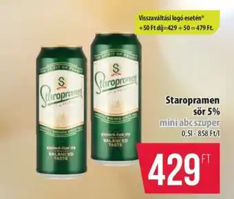 Coop Staropramen sör 5% ajánlat