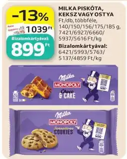 Auchan MILKA PISKÓTA, KEKSZ VAGY OSTYA ajánlat