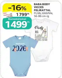 Auchan Baba body vicces felirattal ajánlat