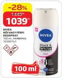 Auchan NIVEA NŐI VAGY FÉRFI DEOSPRAY ajánlat