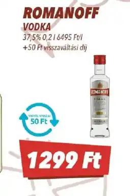 CBA ROMANOFF VODKA ajánlat