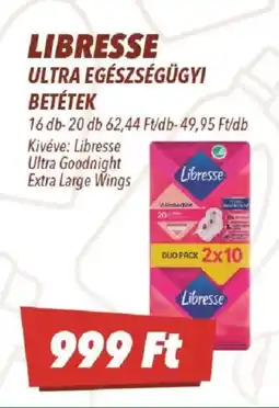 CBA LIBRESSE ULTRA EGÉSZSÉGÜGYI BETÉTEK ajánlat