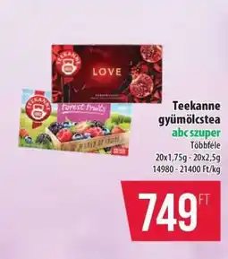 Coop Teekanne Gyümölcstea ajánlat