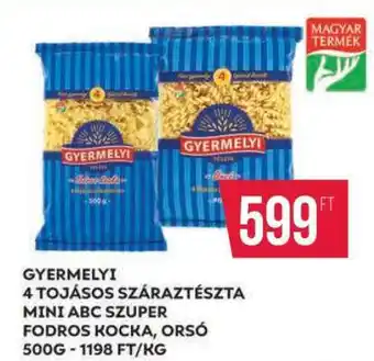 Coop Gyermelyi 4 tojásos száraztészta ajánlat