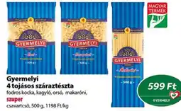 Coop Gyermelyi 4 tojásos száraztészta ajánlat