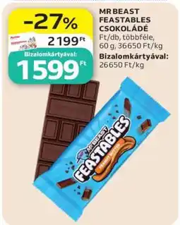 Auchan MR BEAST FEASTABLES CSOKOLÁDÉ ajánlat