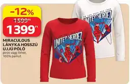 Auchan MIRACULOUS LÁNYKA HOSSZÚ UJJÚ PÓLÓ ajánlat