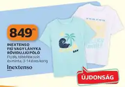 Auchan INEXTENSO FIÚ VAGY LÁNYKA RÖVIDUJJÚ PÓLÓ ajánlat