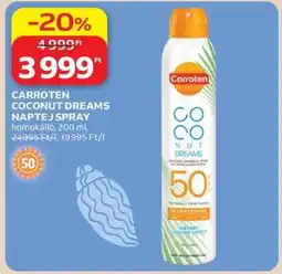 Auchan CARROTEN COCONUT DREAMS NAPTEJ SPRAY ajánlat