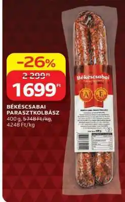 Auchan Békéscsabai parasztkolbász ajánlat
