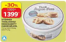 Auchan STÜHMER TIVOLI KEKSZ HOZZÁADOTT CUKOR NÉLKÜL ajánlat