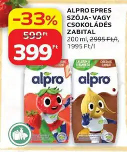 Auchan ALPRO EPRES SZÓJA- VAGY CSOKOLÁDÉS ZABITAL ajánlat