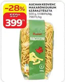 Auchan AUCHAN KEDVENC MAKARÓNI DURUM SZÁRAZTÉSZTA ajánlat