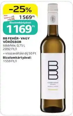 Auchan BB FEHÉR- VAGY VÖRÖSBOR ajánlat