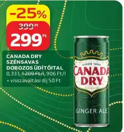 Auchan CANADA DRY SZÉNSAVAS DOBOZOS ÜDÍTŐITAL ajánlat