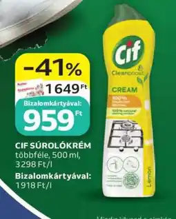 Auchan CIF Súrolókrém ajánlat