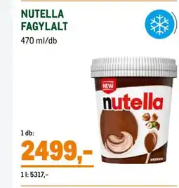 Metro Nutella fagylalt ajánlat