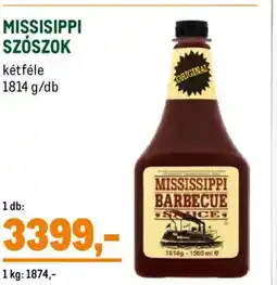 Metro Mississippi szósz ajánlat