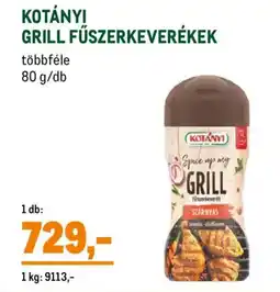 Metro Kotányi grill fűszerkeverék ajánlat