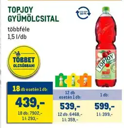 Metro Topjoy gyümölcsital ajánlat