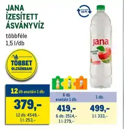 Metro Jana ízesített ásványvíz ajánlat