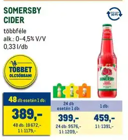 Metro Somersby Cider ajánlat