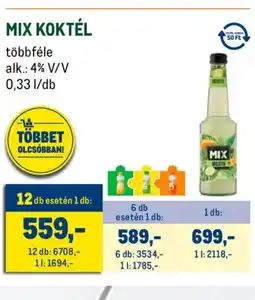 Metro Mix koktél ajánlat