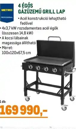 Metro 4 Égős gázüzemű grill lap ajánlat