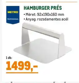 Metro Hamburger prés ajánlat